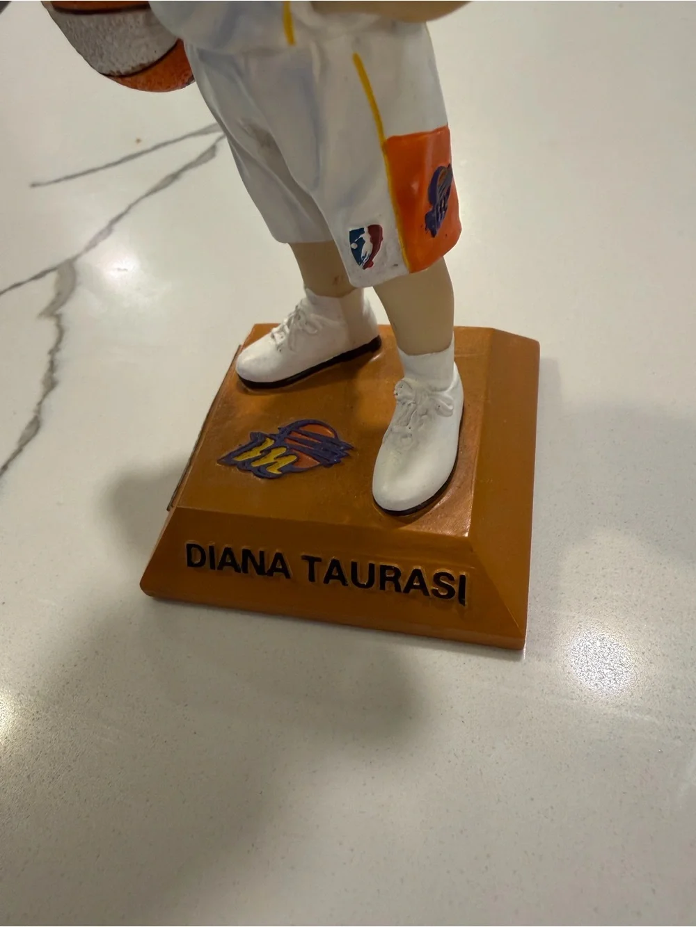 WNBA Diana Taurasi Basketball Bobblehead – White & Orange Jersey